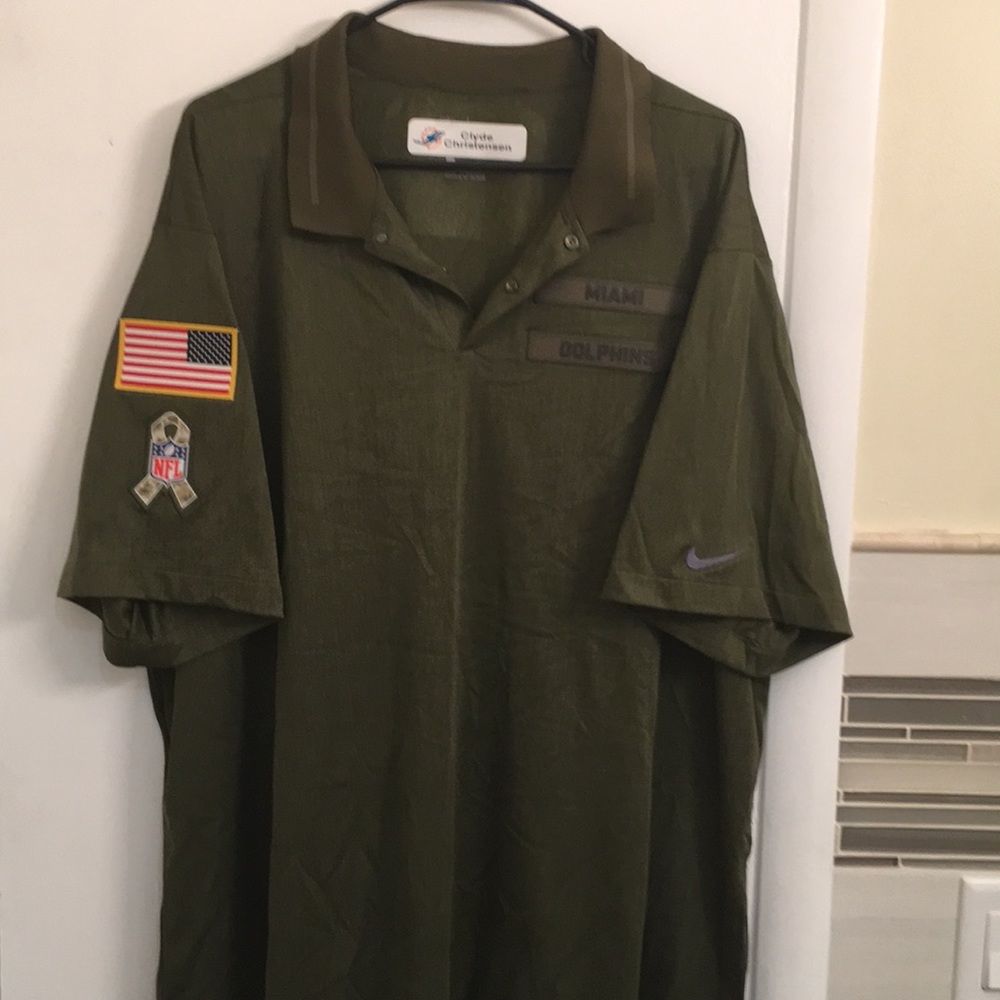 New Miami Dolphins 3XL collared tee Nike polyester